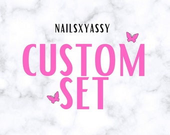 Custom Press on nails set | Design | customized | Acrylic nails | Glue on nails| nails | gift | holidays