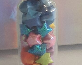 Mini frascos de estrellas de la suerte
