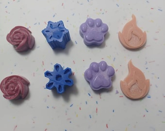 Muestra de cera derretida inspirada en el equipo RWBY