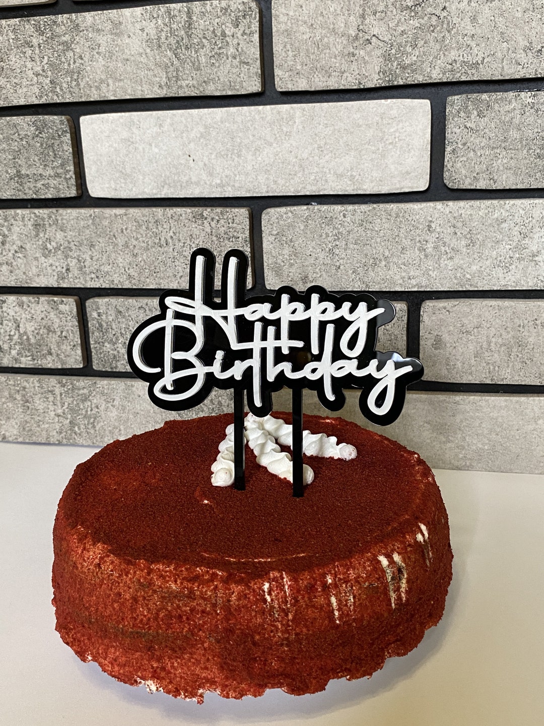 Cake Topper Happy Birthday Topper Custom Cake Topper Happy Birthday ...