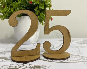 Wooden Wedding Table Numbers – Rustic and Elegant Wedding Reception Decor