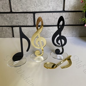 Set di note e chiave di violino ornamento segni chiave di violino ornamento musica chiave di violino amante della musica simbolo insegnante di musica insegnante di pianoforte regalo oro