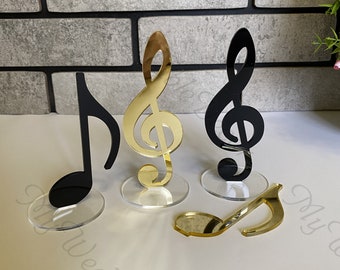Satz Noten und Violinschlüssel Ornament Zeichen Violinschlüssel Ornament Musik Violinschlüssel Musikliebhaber Symbol Musiklehrer Klavierlehrer Geschenk gold