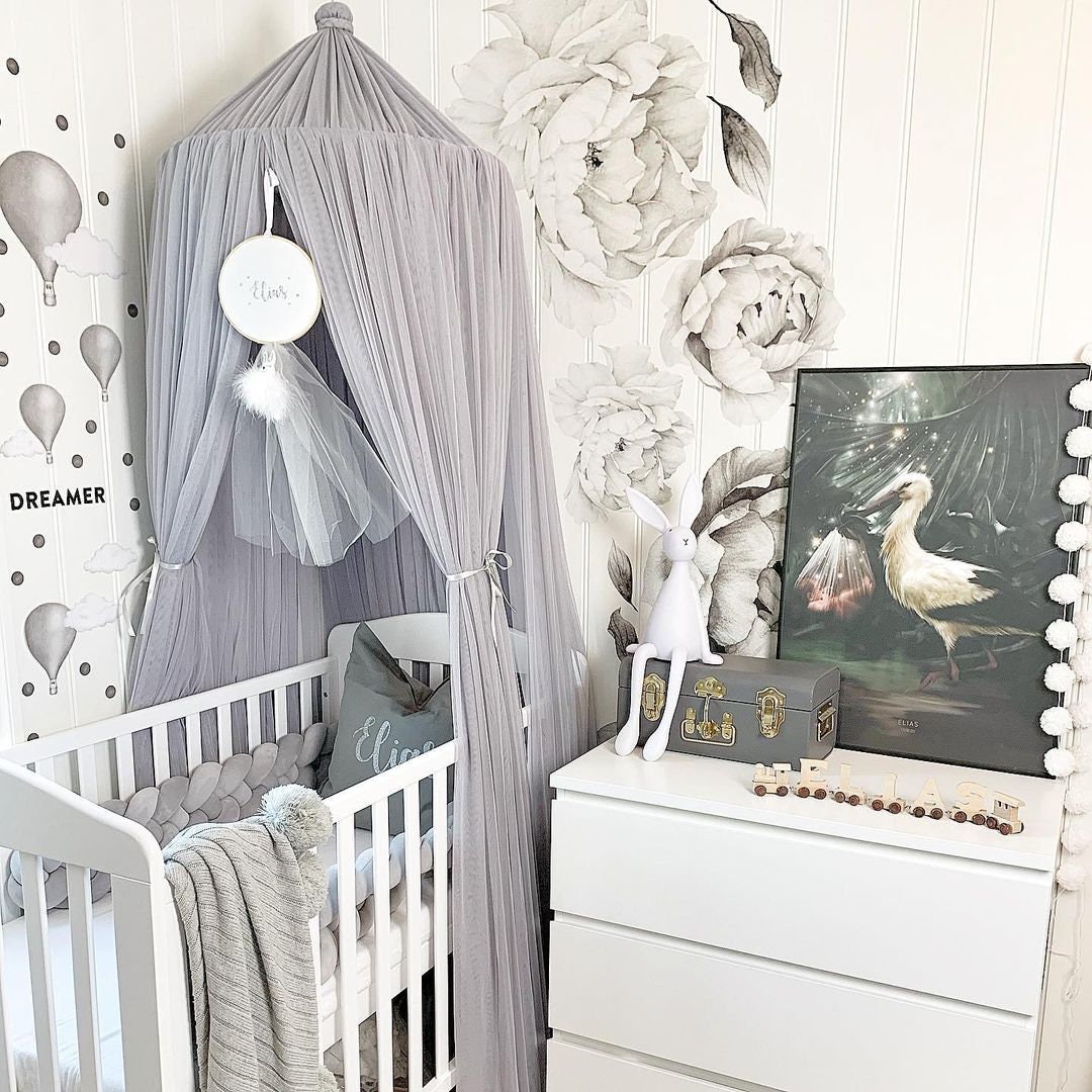 Canopy For Crib Baby Crib Canopy For Girl Room Nursery Etsy