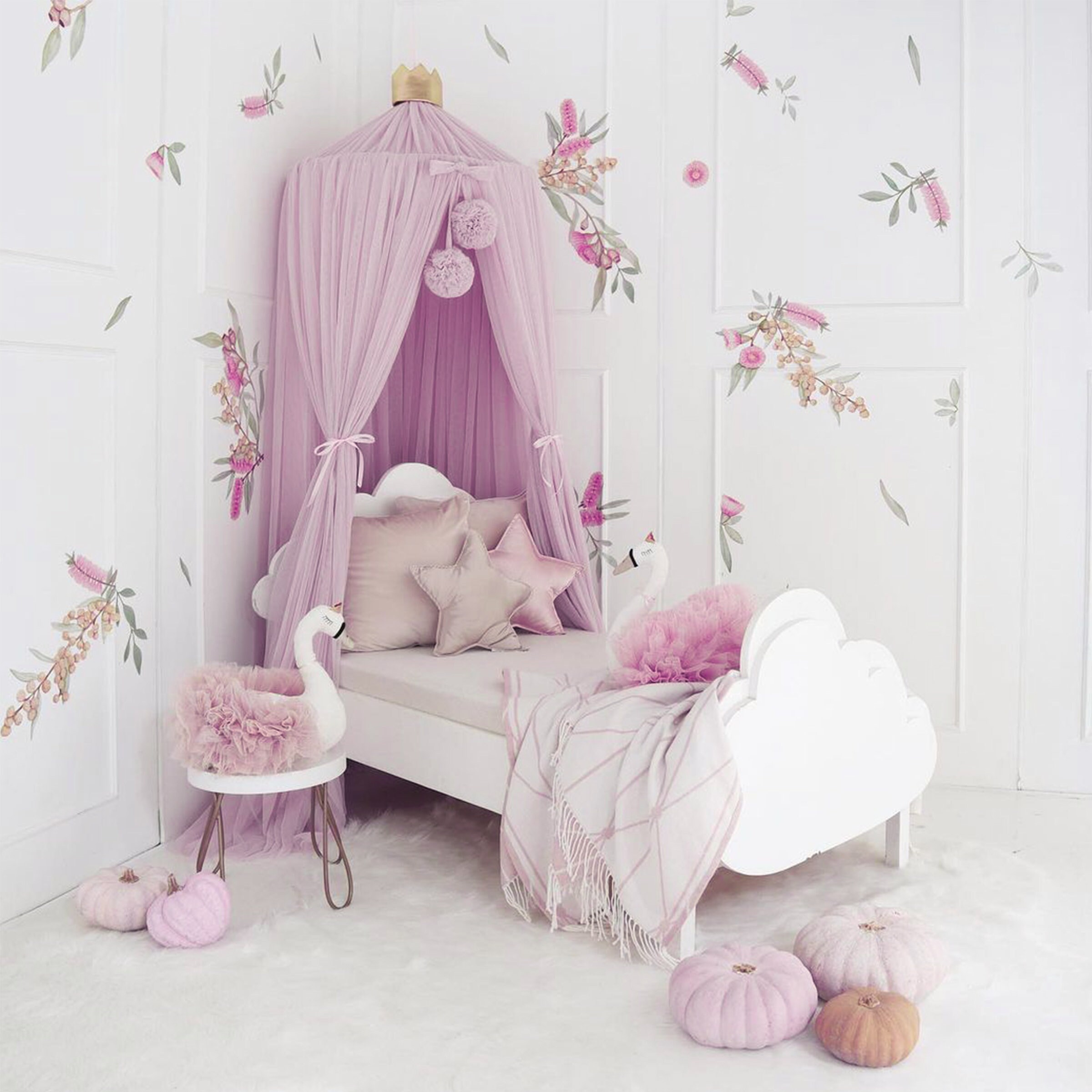 Canopy For Crib Baby Crib Canopy For Girl Room Nursery Etsy