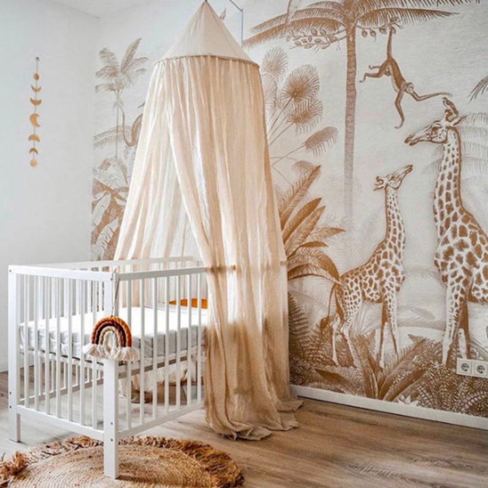 Cotton Baby Crib Canopy Baby Crib Canopy For Girl Room Etsy