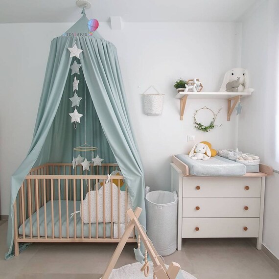 Baby Crib Canopy for Bed SEAFOAM GREEN baby Girl Room Decor Etsy