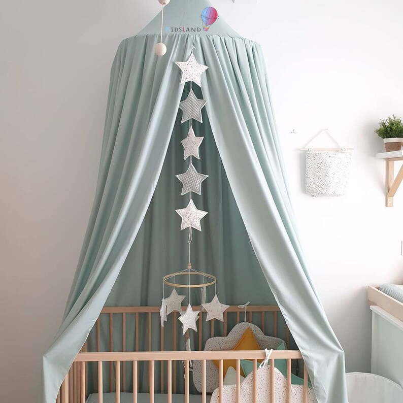 Baby Crib Canopy for Bed SEAFOAM GREEN baby Girl Room Decor Etsy