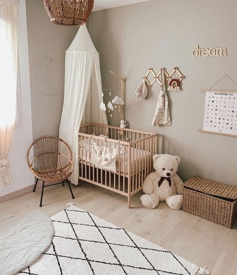 white nursery canopy