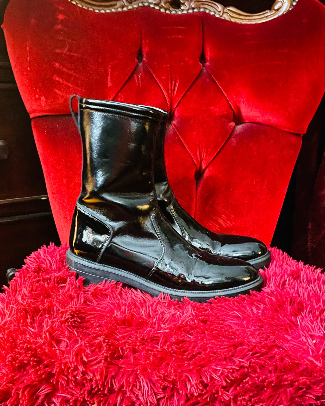 aquatalia patent leather boots