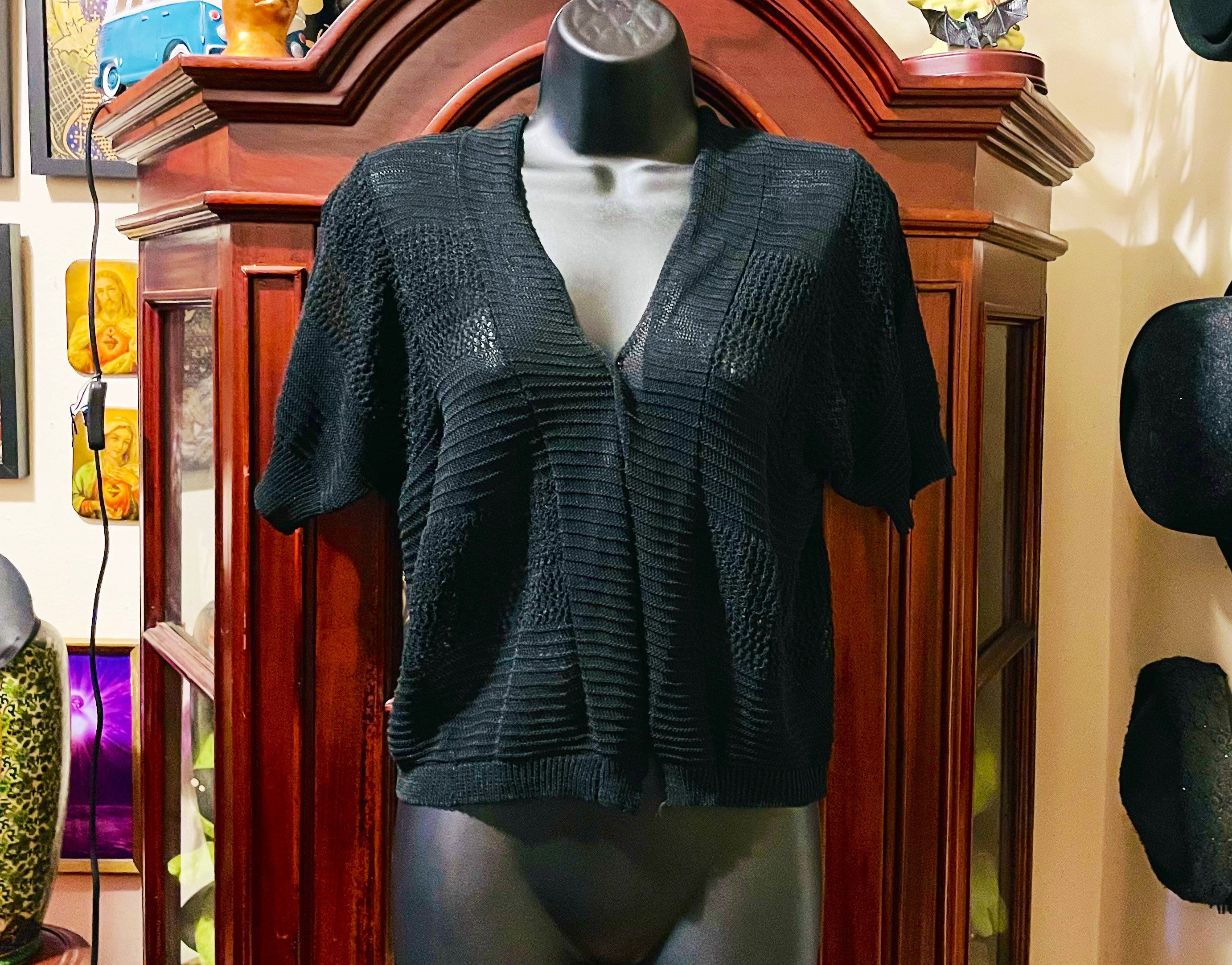 Gothic Knit Cardigan Vintage/Boho/Witchy Size Medium/Large Etsy
