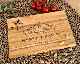 Wedding gift personalized cutting board housewarming gift Valentine's Day gift for girlfriend housewarming gift breakfast board