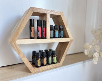 ドテラ用オイル棚ディスプレイ 40 オイルボトル用木製スタンド 15ml