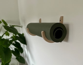 Yoga mat holder, wall mount, sports mat storage, gymnastics mat hook, yoga accessory, gym room organization, gift for yogis