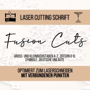Lasersnijdend lettertype - Verbonden letters en punten, geen nabewerking vereist, plotterlettertype, verbonden laserlettertype + licentie