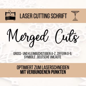 Lasersnijdend lettertype - Verbonden letters en punten, geen nabewerking vereist, plotterlettertype, verbonden laserlettertype + licentie