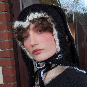Custom Bunny Bonnet, Handmade Crochet Hood, Adult Bunny Ear Bonnet, Bunny Hat, Rabbit Bonnet, Multiple Colour and Personalisation Options