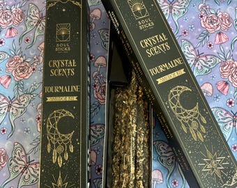 Black Tourmaline, Housewarming Witchcraft Crystal Smudge Kit, Cleansing Kit For Wiccans, Ritual Supplies, Perfect For Pagans, For Beginners,