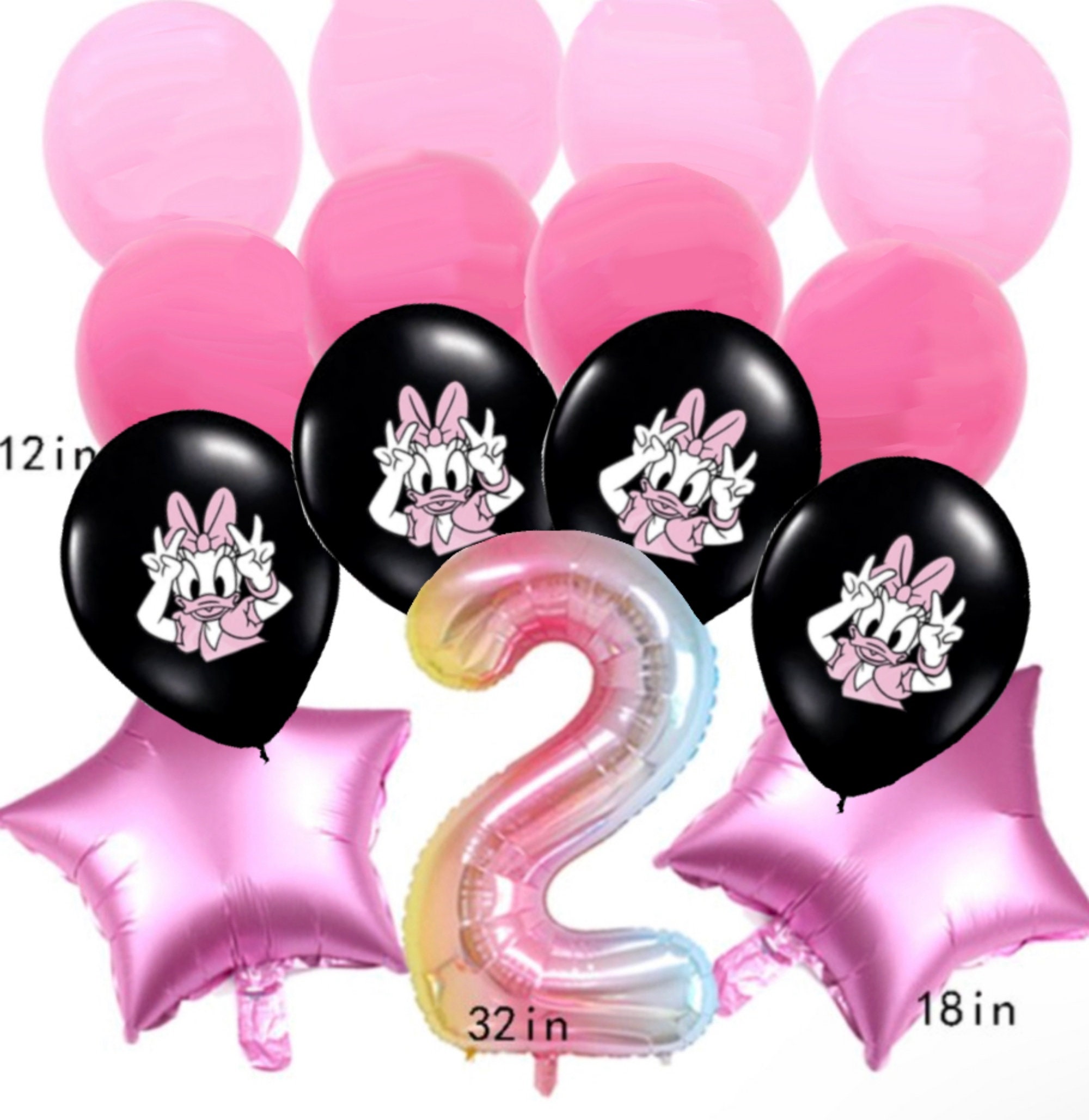 Décorations de Fête d'Anniversaire Minnie Mouse - simyron 44 Pièces Kit de  Ballons de Fête Minnie Mouse Bannière Rose Décorations de Gâteau Carte