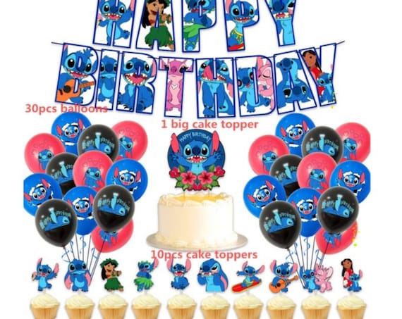 Decoración Stitch  Girl birthday decorations, Birthday decorations,  Birthday party decorations