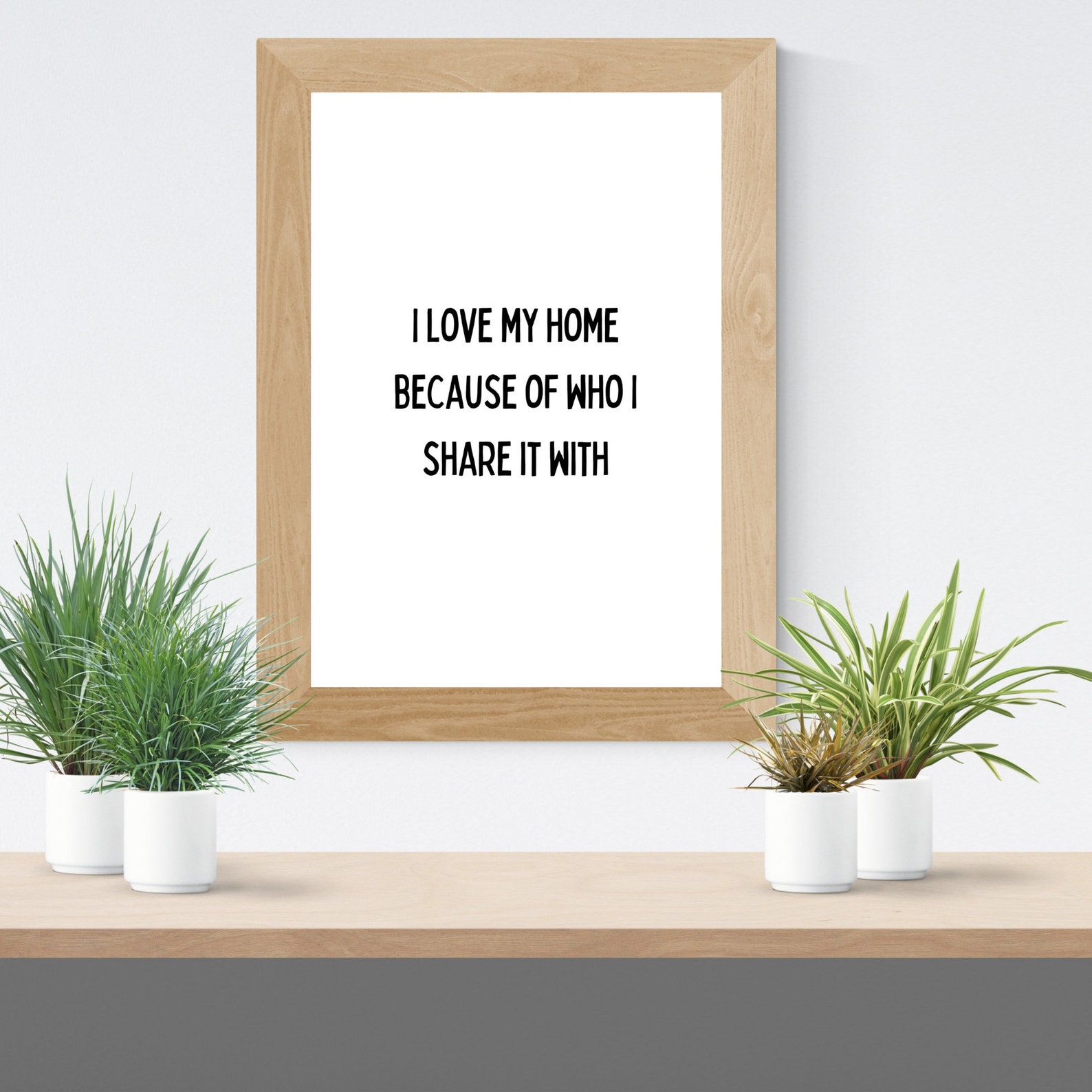 I Love My Home motivational quote wall decor art print Etsy