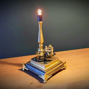 USB steampunk lamp - Usb steampunk lamp - steampunk gears - in industrial steampunk style - industrial - Victorian