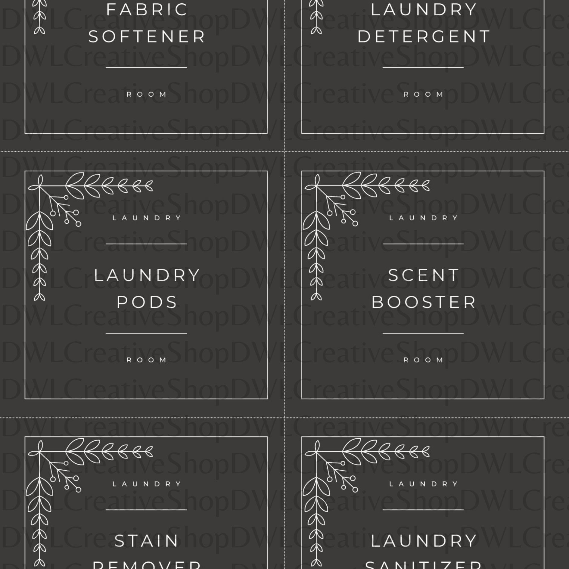 For Laundry Room Organization Laundry Labels Black White Laundry Room