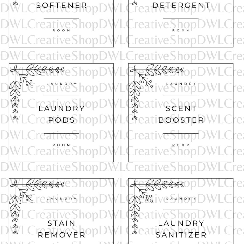 For Laundry Room Organization Laundry Labels Black White Laundry Room