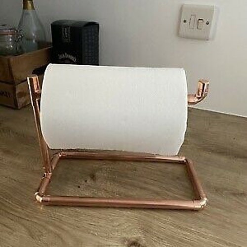 Copper Pipe Kitchen Roll Holder Wall Mounted With Iron Etsy UK