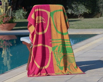 Luxurius dolphin beach-gym-yoga-spa towel 35.43X66.93inches/170X90cm Vegan materials 100% organic Egyptian cotton