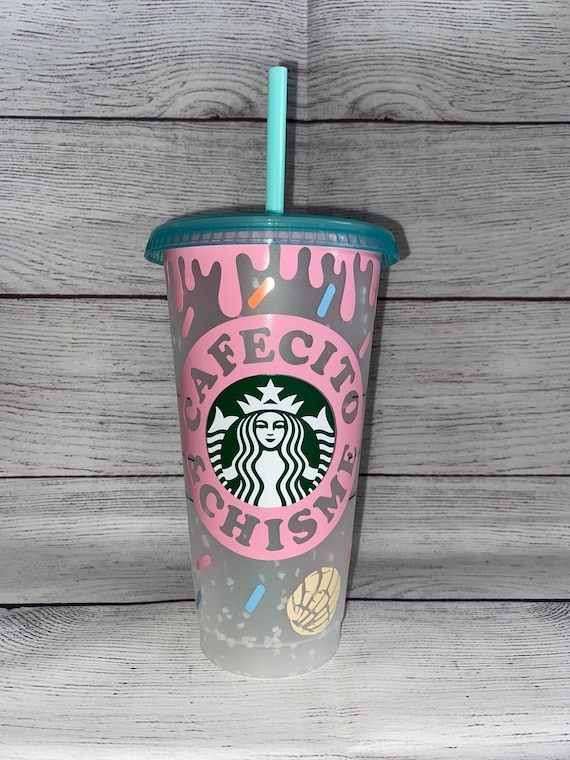 Cafecito y chisme Starbucks cup/ concha cup/ cold cup