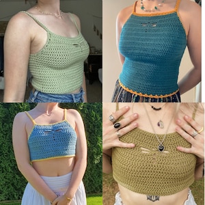 Modello all&#39;uncinetto con top a forma di libellula