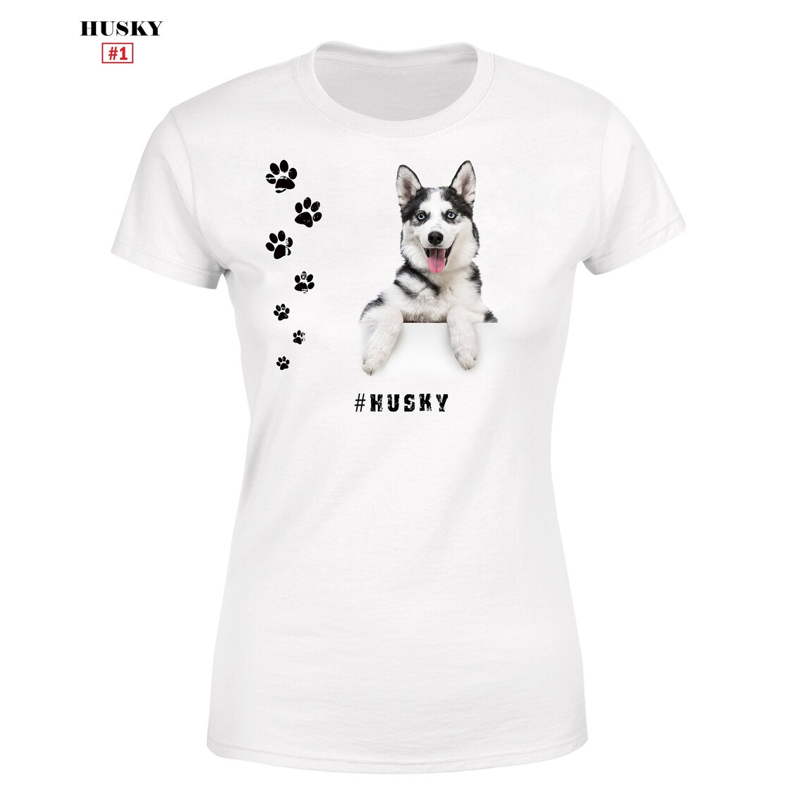 SIBERIAN HUSKY Hashtag T Shirt weiß gedruckt Tee Hund Rasse Etsy
