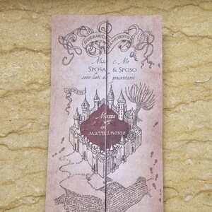 Mappa del Malandrino di Harry Potter - Inviti Magici PERSONALIZZATI per il tuo evento - variante 2 EcoGreen