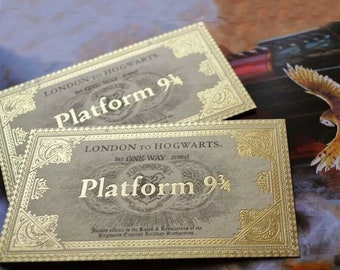2x Biglietto Binario 9 e 3/4 per Hogwards - Harry Potter