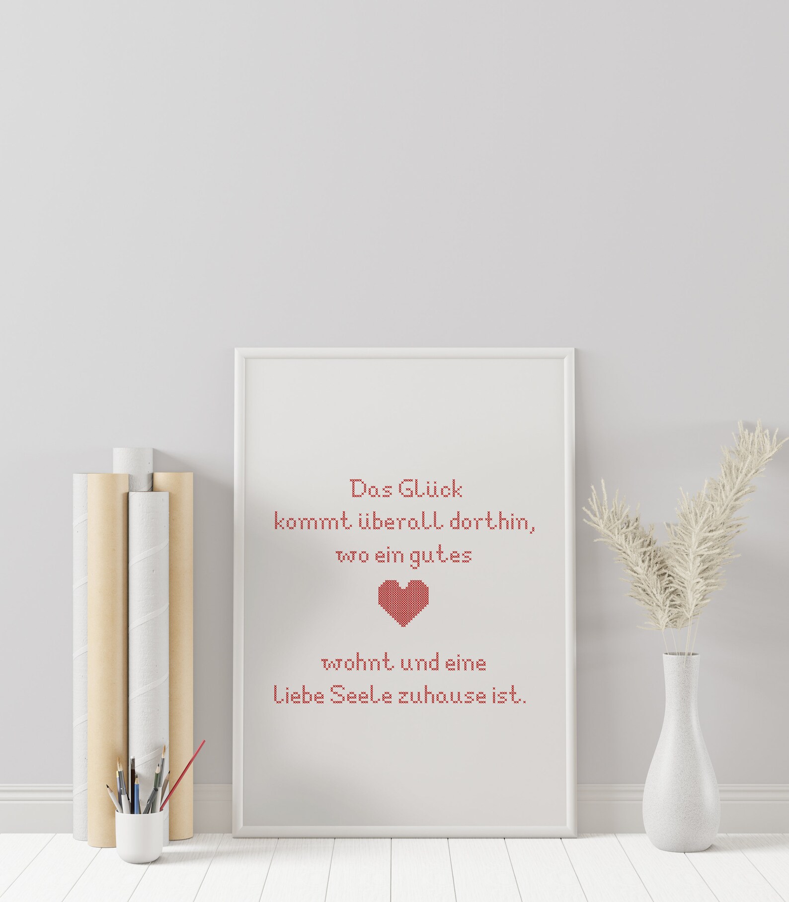 Poster mit Spruch Das Glück kommt überall dorthin wo Etsy