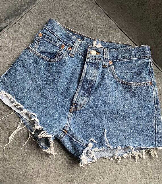 Vintage Patchwork Levi’s 501 Cutoffs- Patchwork J… - image 3