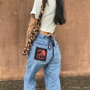 Eco Friendly Patchwork Relaxed fit Jeans- Patched Activist Jeans- Reworked Denim- Jeans for Women- Handmade Clothing- Activist Clothing