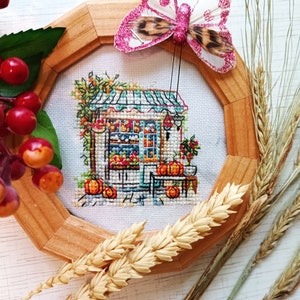 Small Shop Store Mini Cross Stitch Pattern PDF, Quick and Cute Projects,  Embroidery Lkacross Instant Digital Download