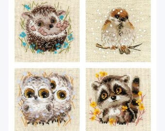 "Raccoon" Unprinted Funny Needlework Kit 0-208 Alisa "Raccoon" Unprinted Funny Needlework Kit 0-208 Alisa