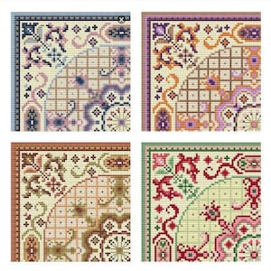 Dollhouse Miniature Rug PDF Pattern Carpet Cross Stitch Carpet Instant Digital Download