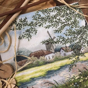 Little Village PDF Pattern Cross Stitch Summer Farm Lkacross Embroidery Instant Digital Download