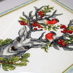 Christmas Deer PDF Pattern Cross Stitch Forest Animal Embroidery ...