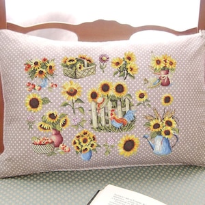 Sunflower Sampler PDF Pattern Cross Stitch Flower Summer Embroidery Instant Digital Download