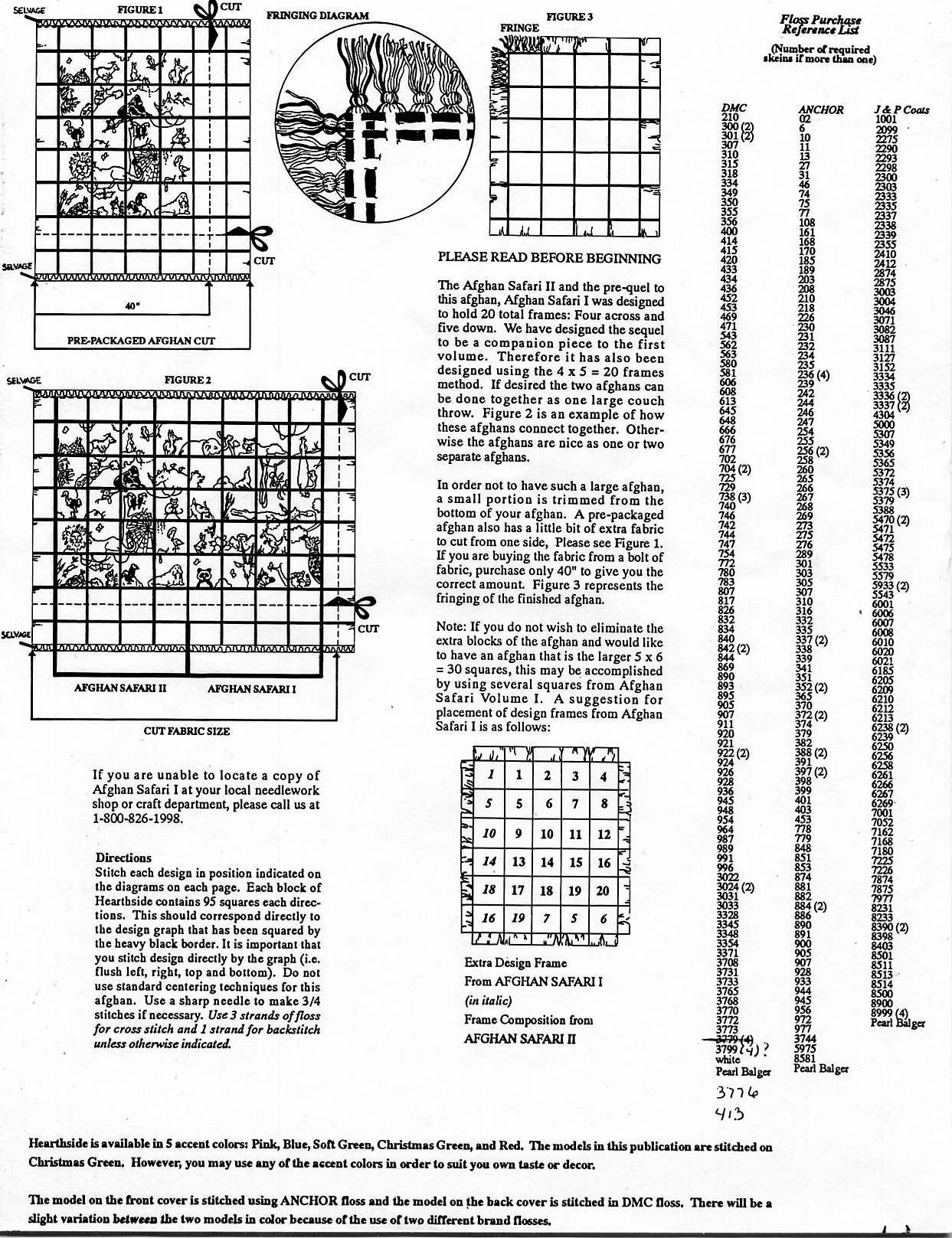 PDF Vintage Cross Stitch Pattern Afghan Blanket Instant Etsy