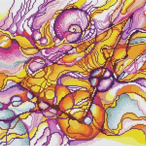 Neurographics PDF Cross Stitch Pattern Abstraction Instant Digital Download