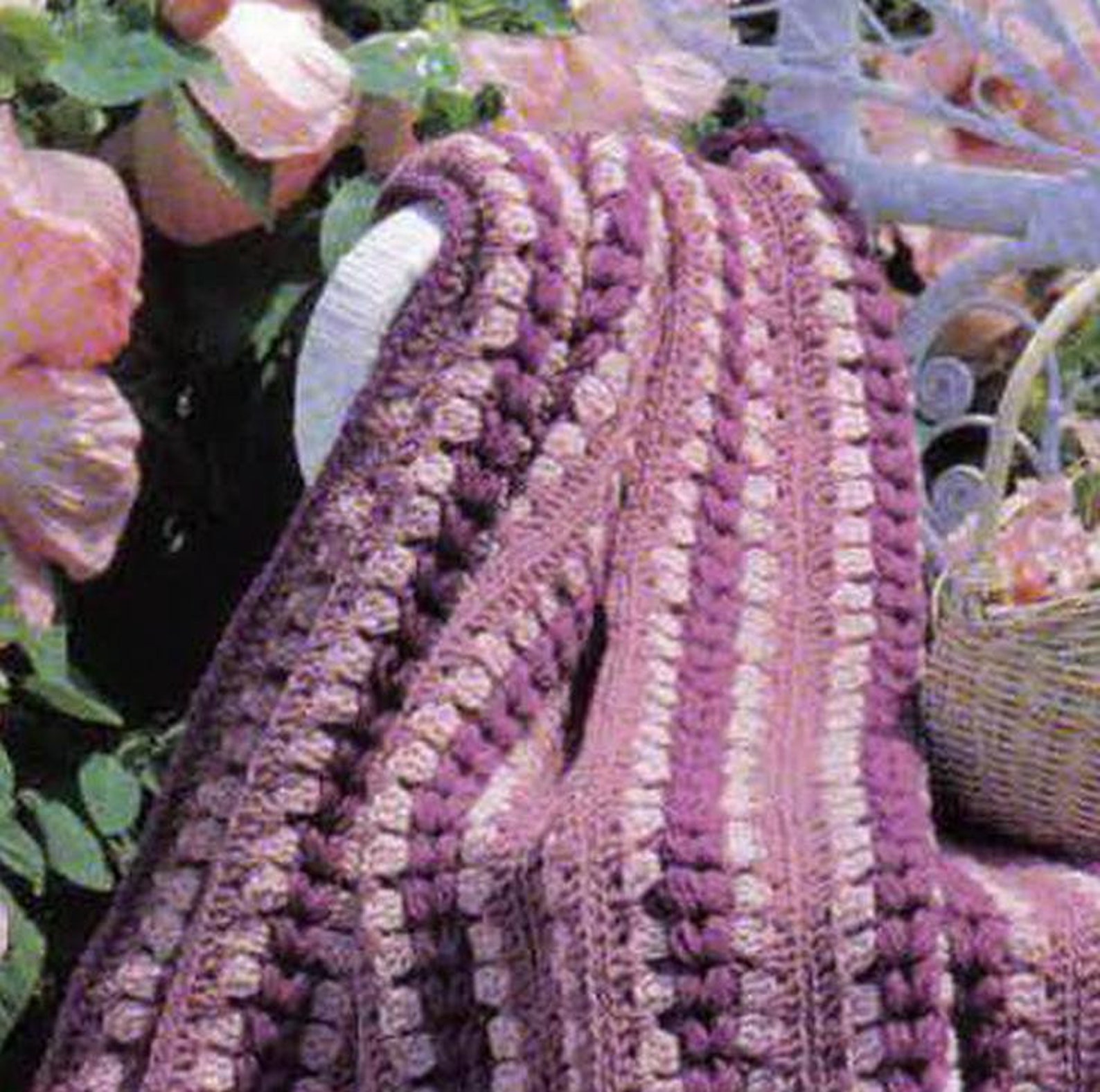 Vintage Crochet Pattern Strawberry Sundae Afghan Blanket PDF Etsy