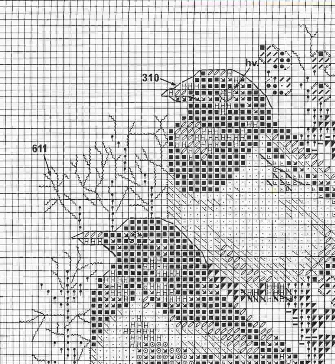 12 PDF Vintage Pattern Cross Stitch Calendar Birds Embroidery - Etsy