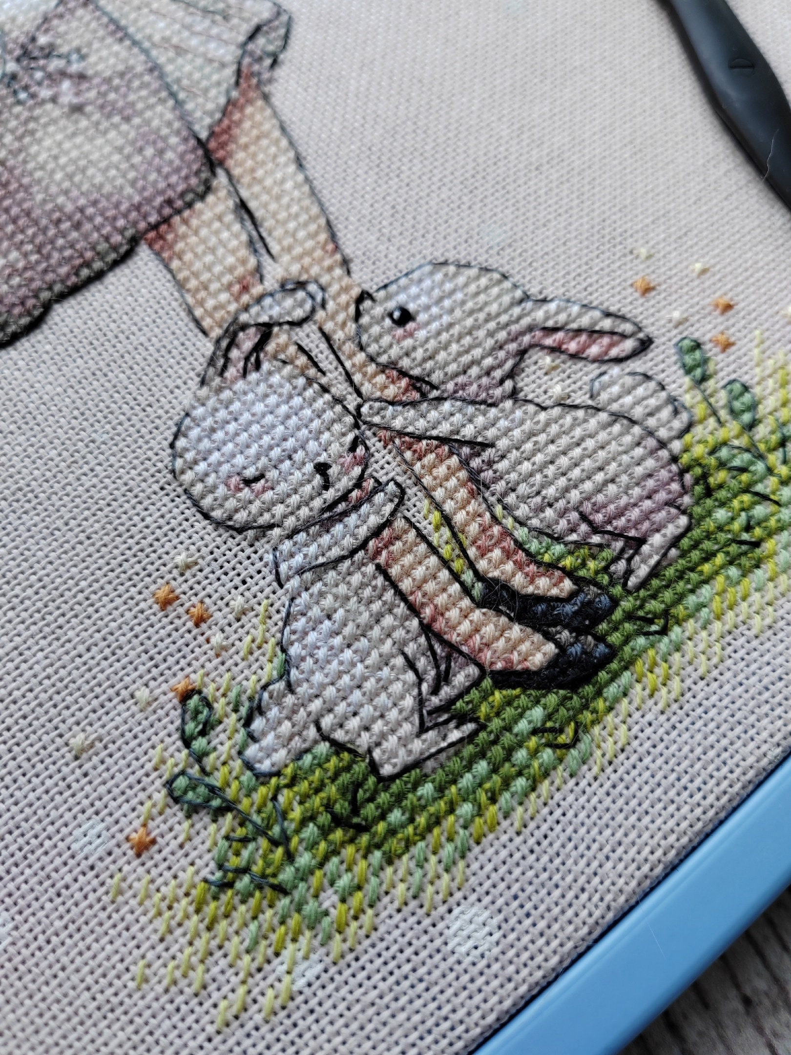 Bunny Girl Pattern PDF Cross Stitch Rabbit Hare Animal Embroidery ...