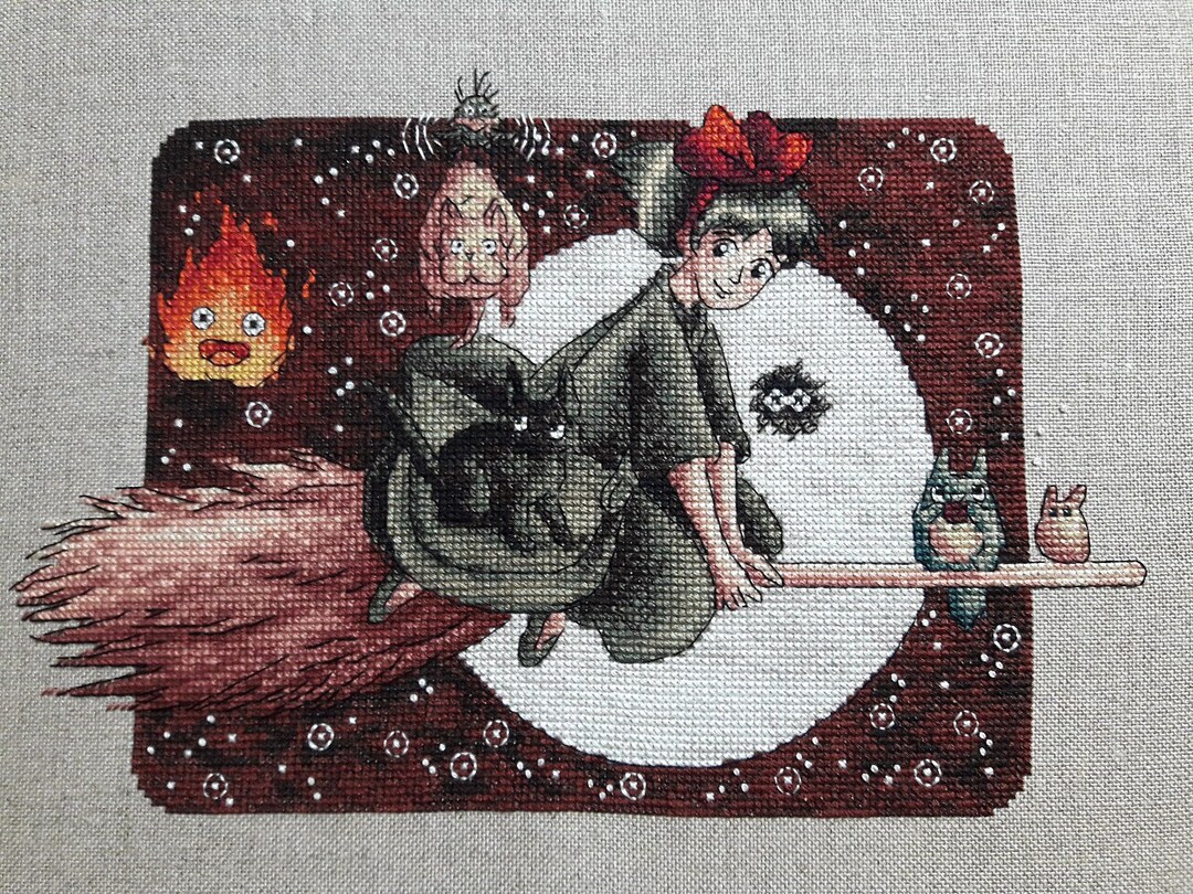 Kikis Delivery Service Pattern PDF Cross Stitch Embroidery Lkacross ...